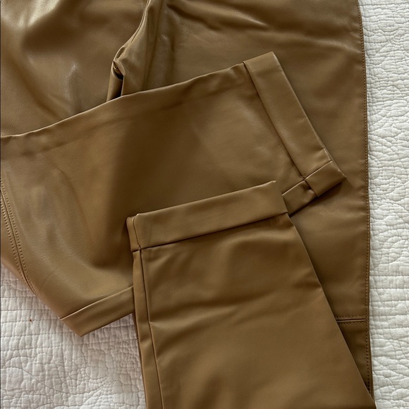 Zara Brown Pleather High Waisted Pants Size XS see messenger below 👇 - Picture 7 of 7